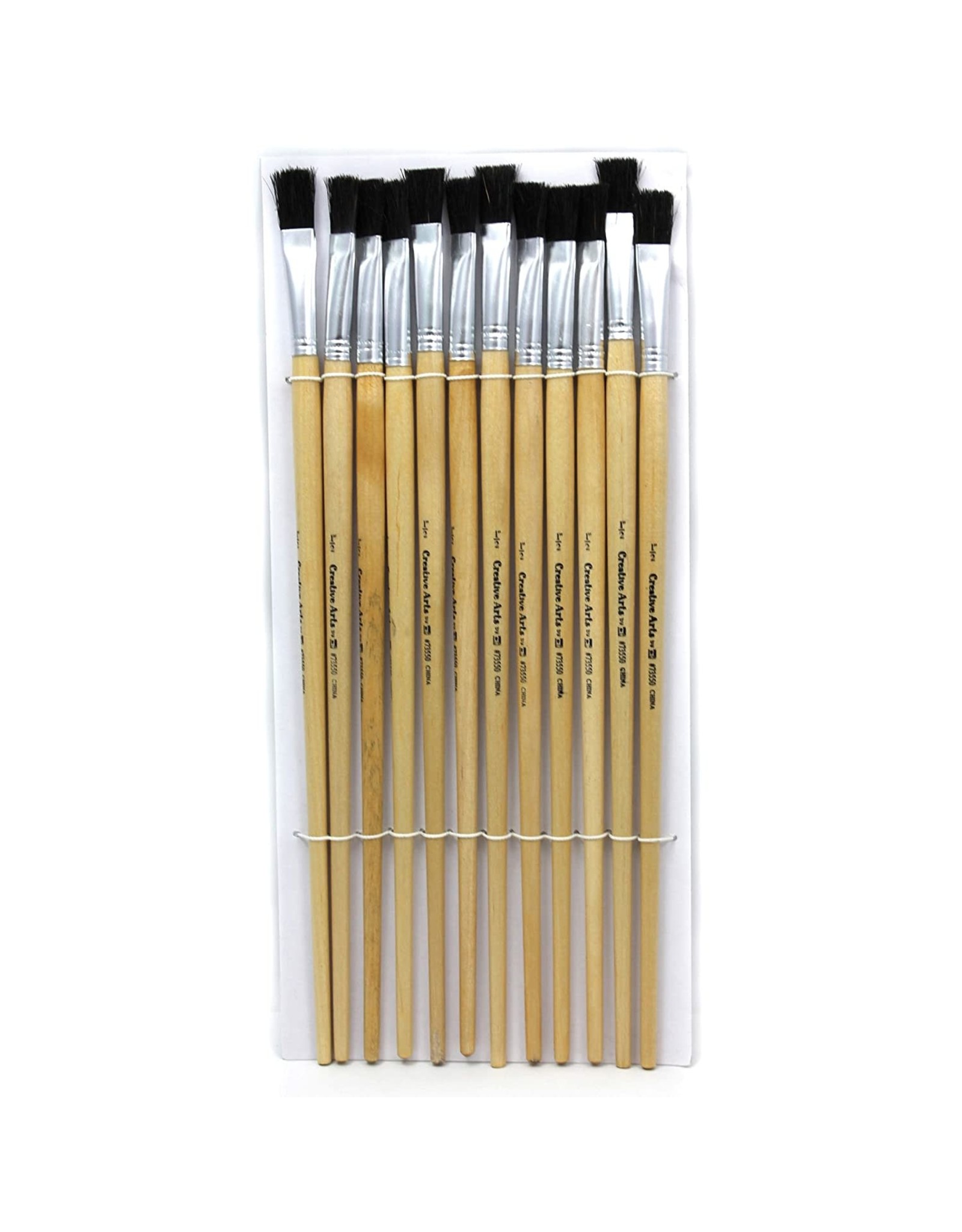 BRUSH: FLAT EASEL LONG HANDLE 1/2"