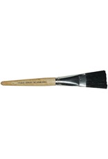 BRUSH: FLAT EASEL SHORT HANDLE 1"