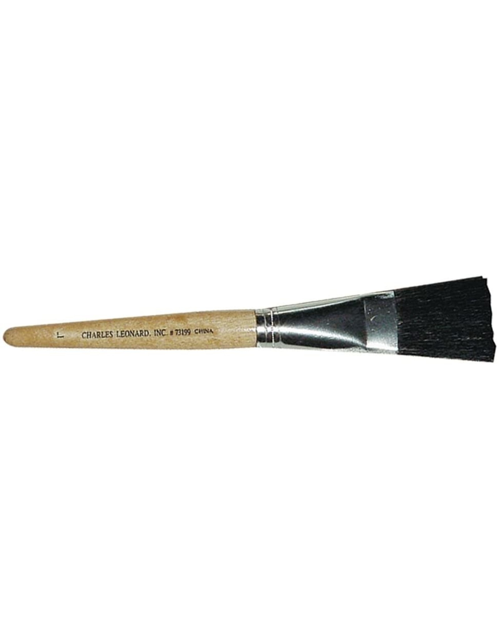 BRUSH: FLAT EASEL SHORT HANDLE 1"