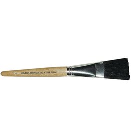 BRUSH: FLAT EASEL SHORT HANDLE 1"