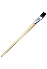 BRUSH - FLAT EASEL LONG HANDLE 1"