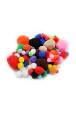 POM POMS:   1 LB ASSORTED SIZES & COLOR