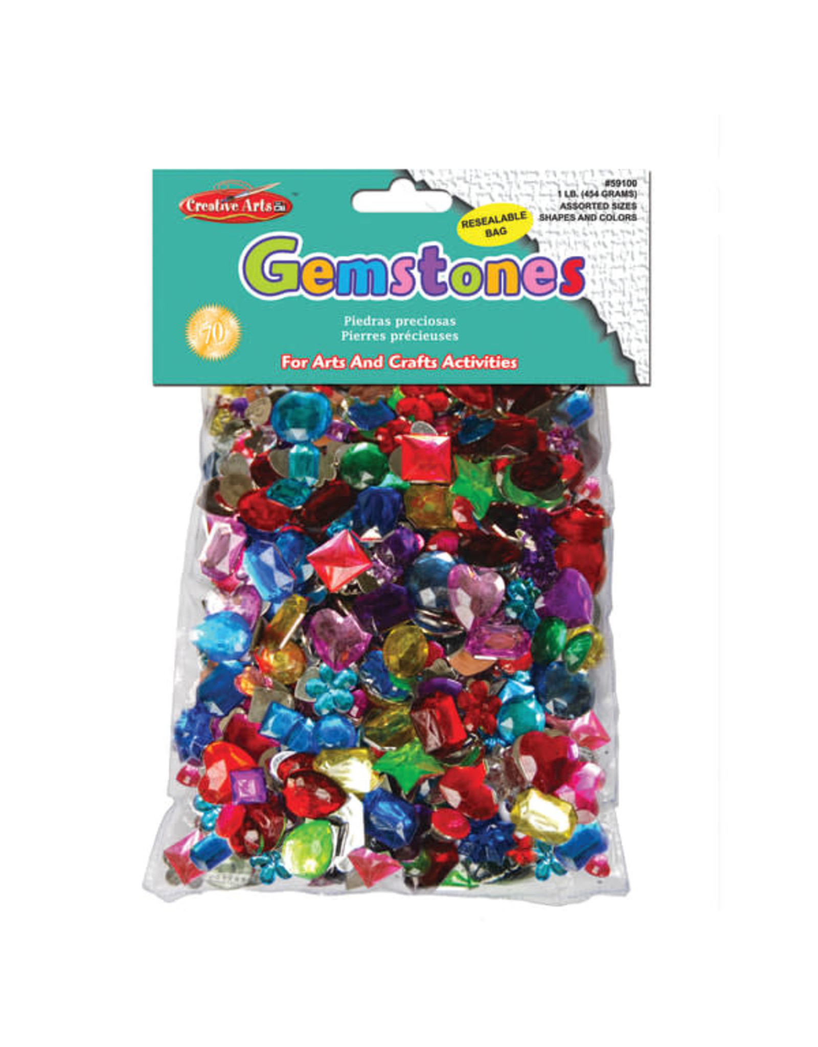 GEMSTONES - 1LB - ASSORTED COLORS