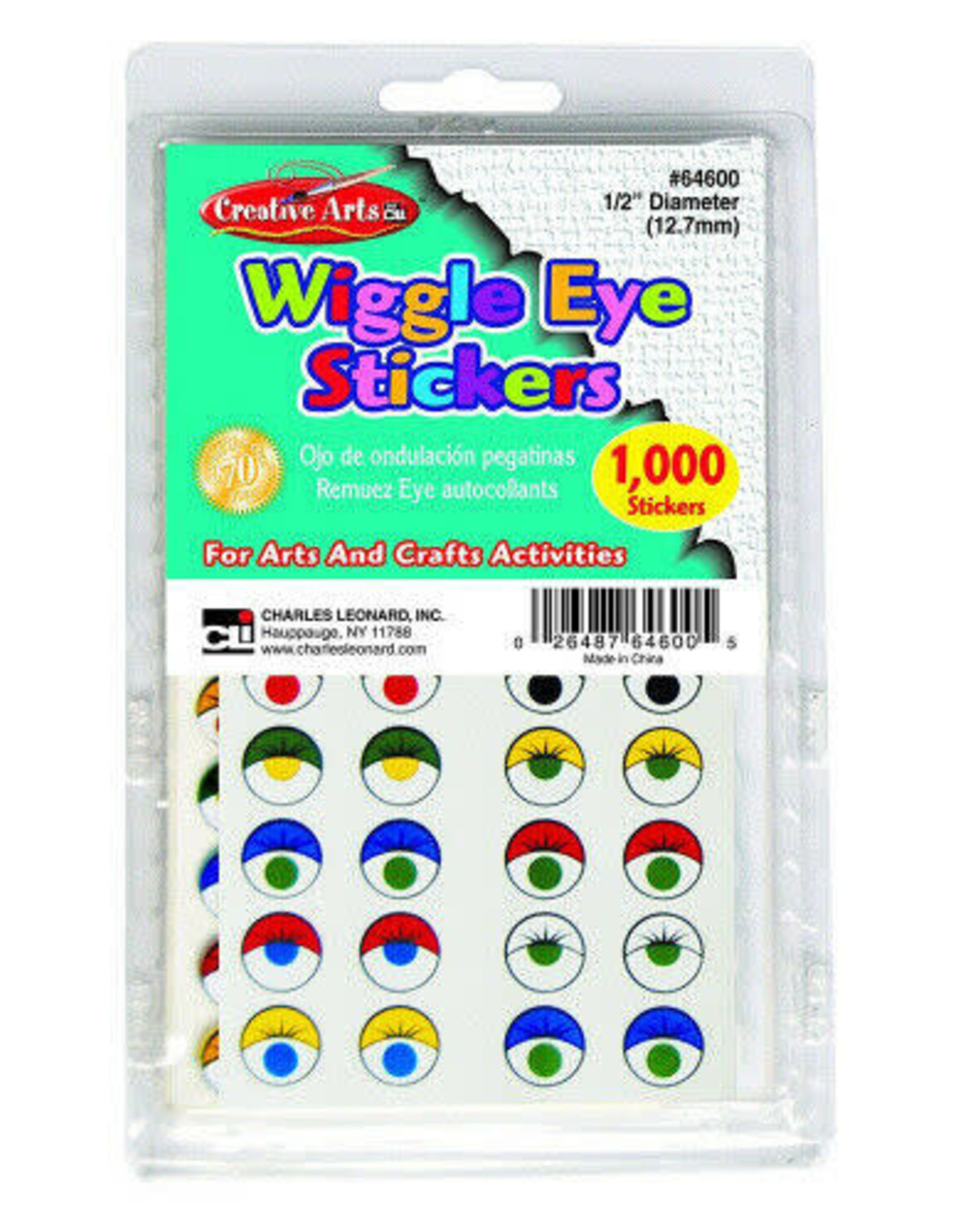 STICKERS: WIGGLE EYES COLORED