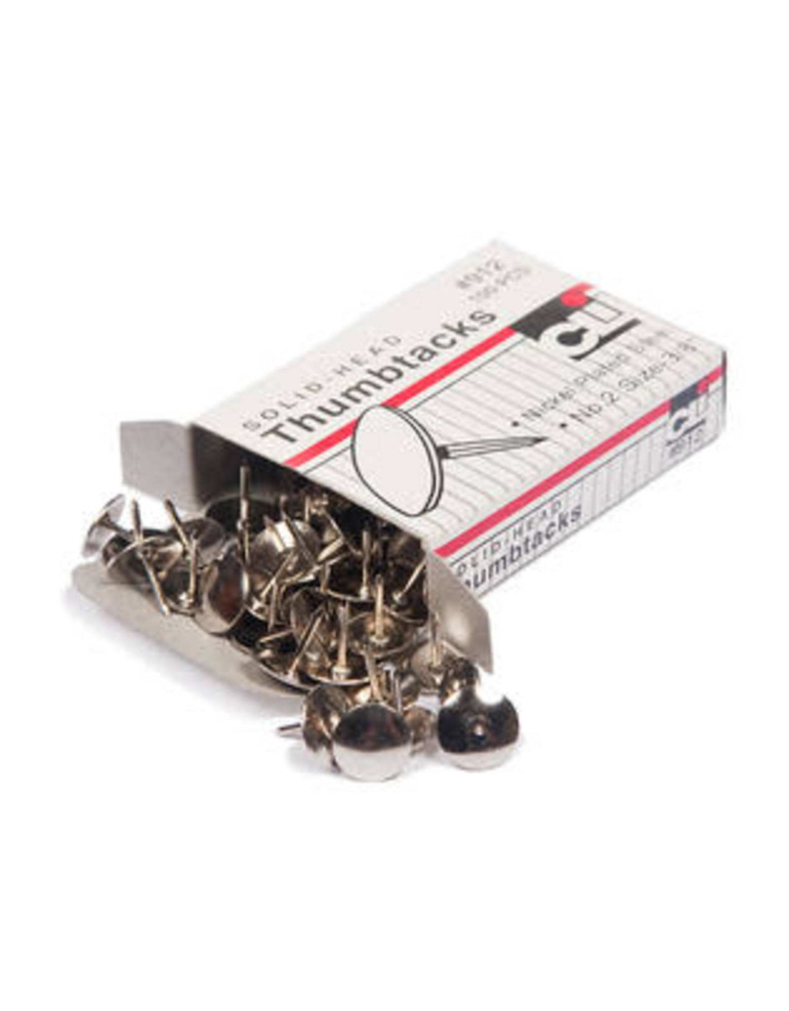 THUMB TACKS: 3/8", NICKLE PLATED - 100 PACK