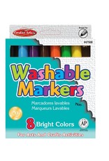 MARKERS - WASHABLE BROAD TIP ASSORTED COLORS  - 8 PACK