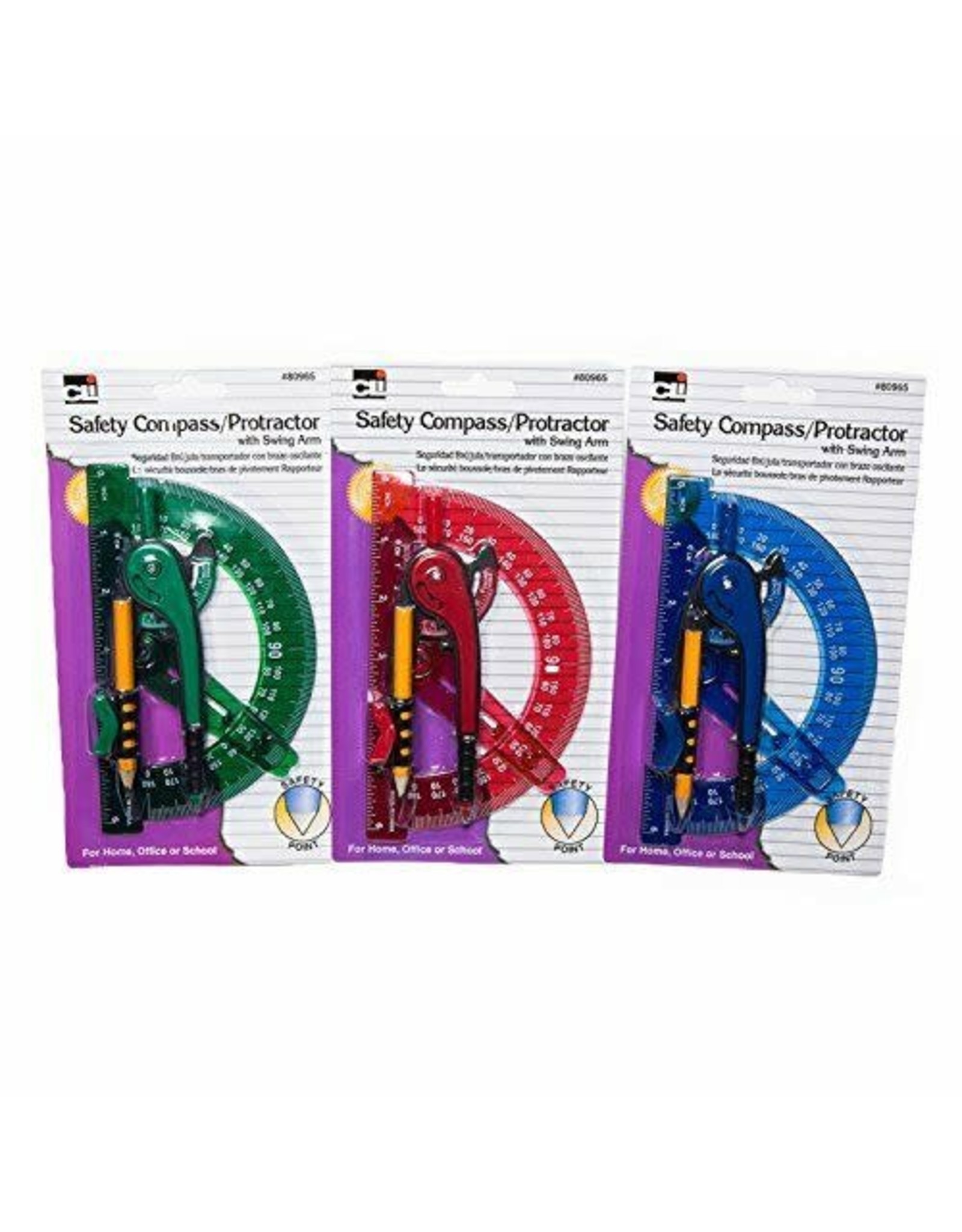 COMPASS & PROTRACTOR WITH SWING ARM