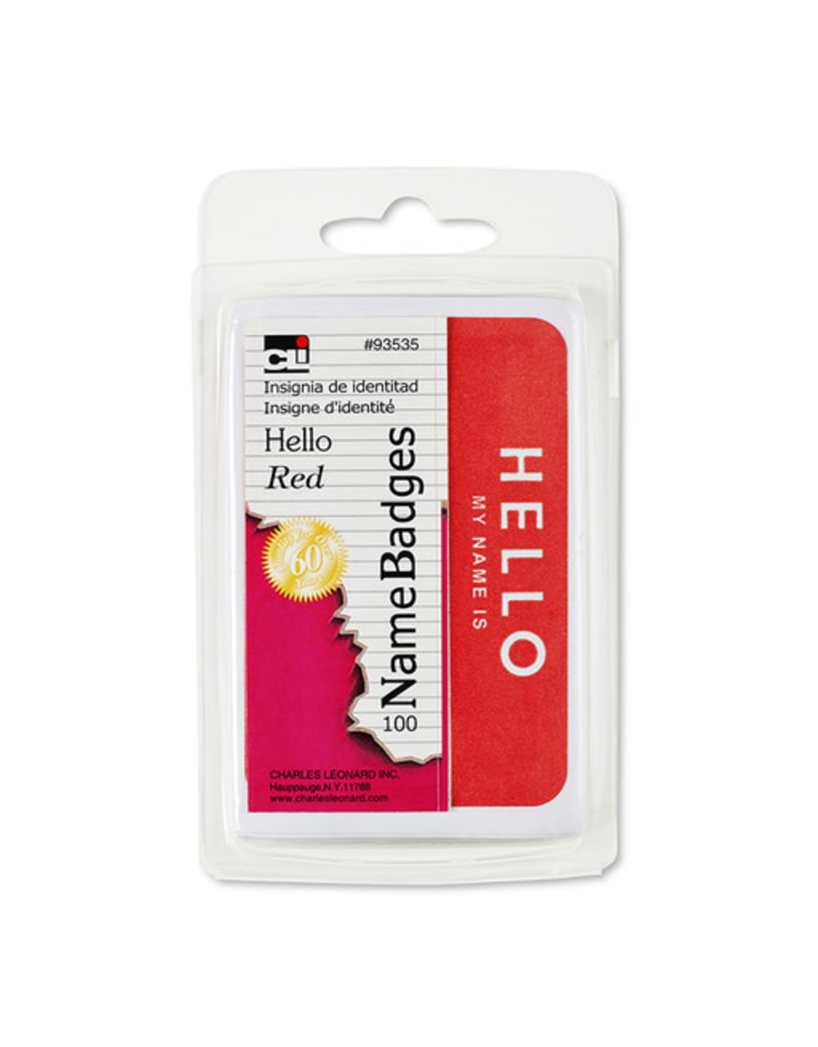 LABELS - HELLO MY NAME IS - RED 100/LABELS