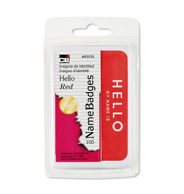 LABELS - HELLO MY NAME IS - RED 100/LABELS