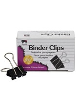 BINDER CLIPS:  1¼" WIDTH   5/8" CAPACITY -  12 PACK