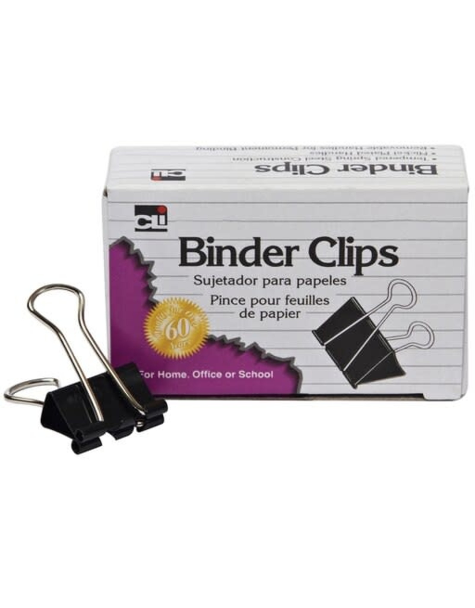 BINDER CLIPS:  1¼" WIDTH   5/8" CAPACITY -  12 PACK