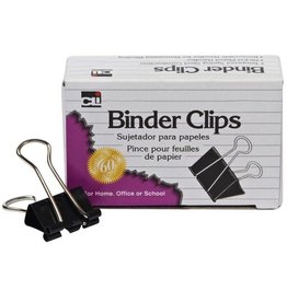 BINDER CLIPS:  1¼" WIDTH   5/8" CAPACITY -  12 PACK