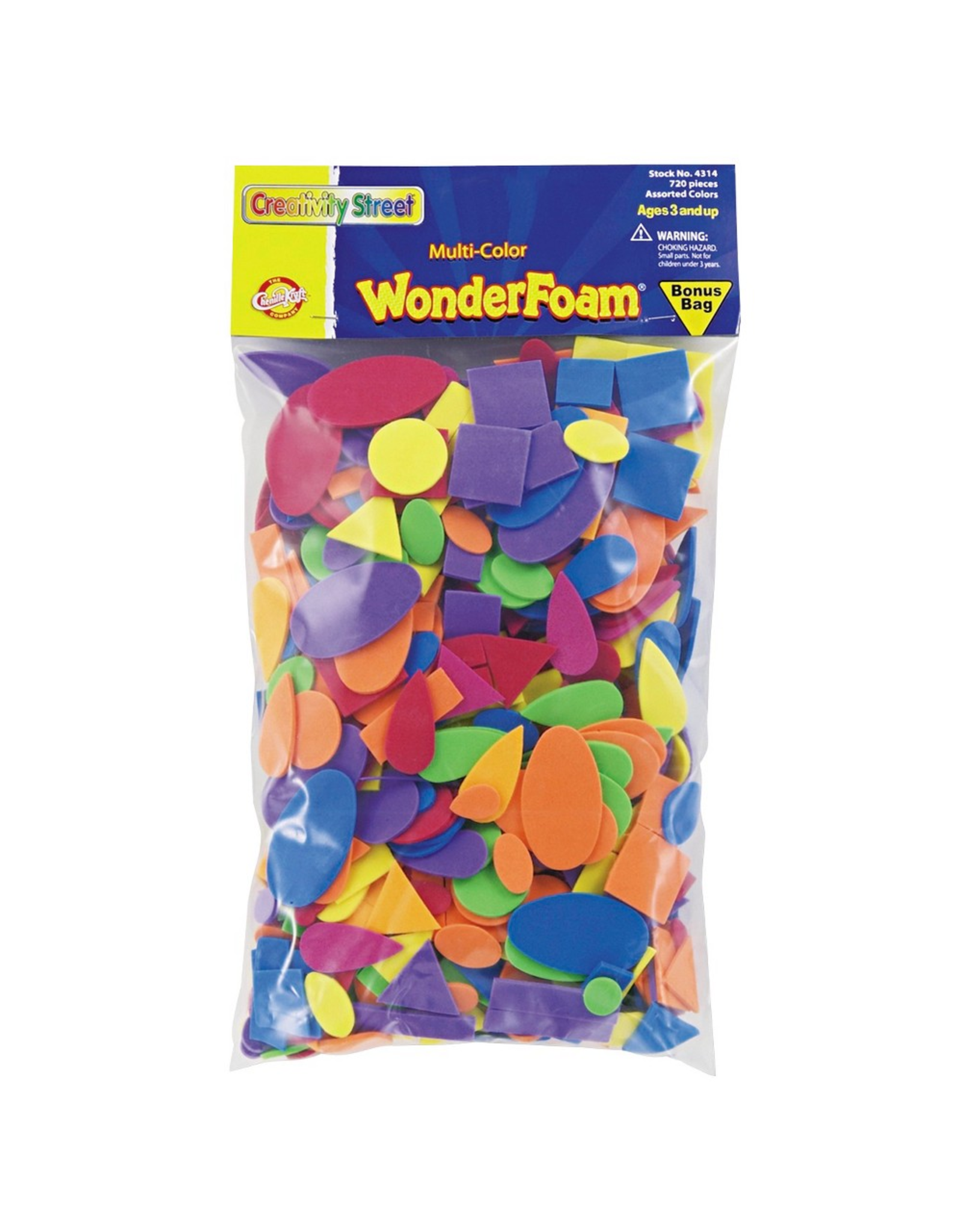 FOAM SHAPE:  ASSORTED SHAPES 720 PACK