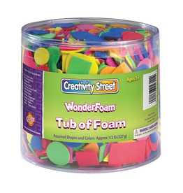 FOAM SHAPES: LARGE TUB ASSORTED  3000 PACK