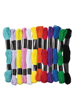 EMBROIDERY THREAD 12 COLORS 24 SKEINS