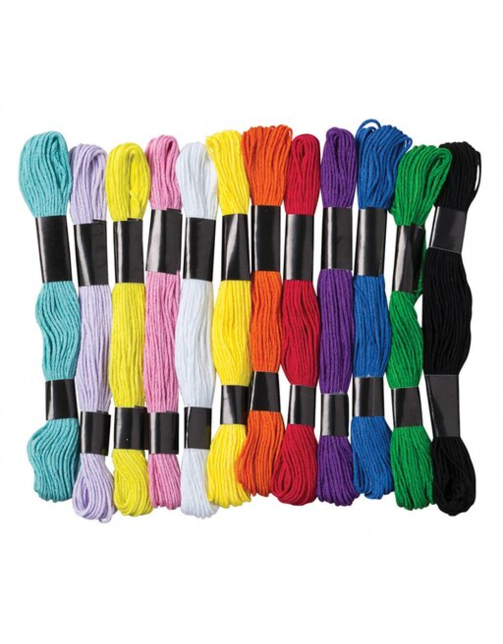 EMBROIDERY THREAD 12 COLORS 24 SKEINS