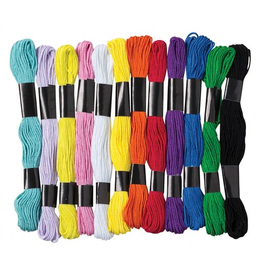 EMBROIDERY THREAD 12 COLORS 24 SKEINS