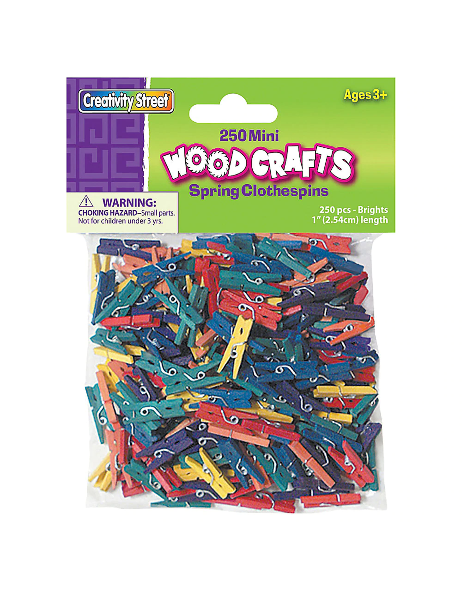 CLOTHESPINS: MINI 1"  -  ASSORTED COLORS 250 PACK