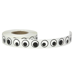 STICKERS -  .5"  WIGGLE EYES BLACK  1000 eyes
