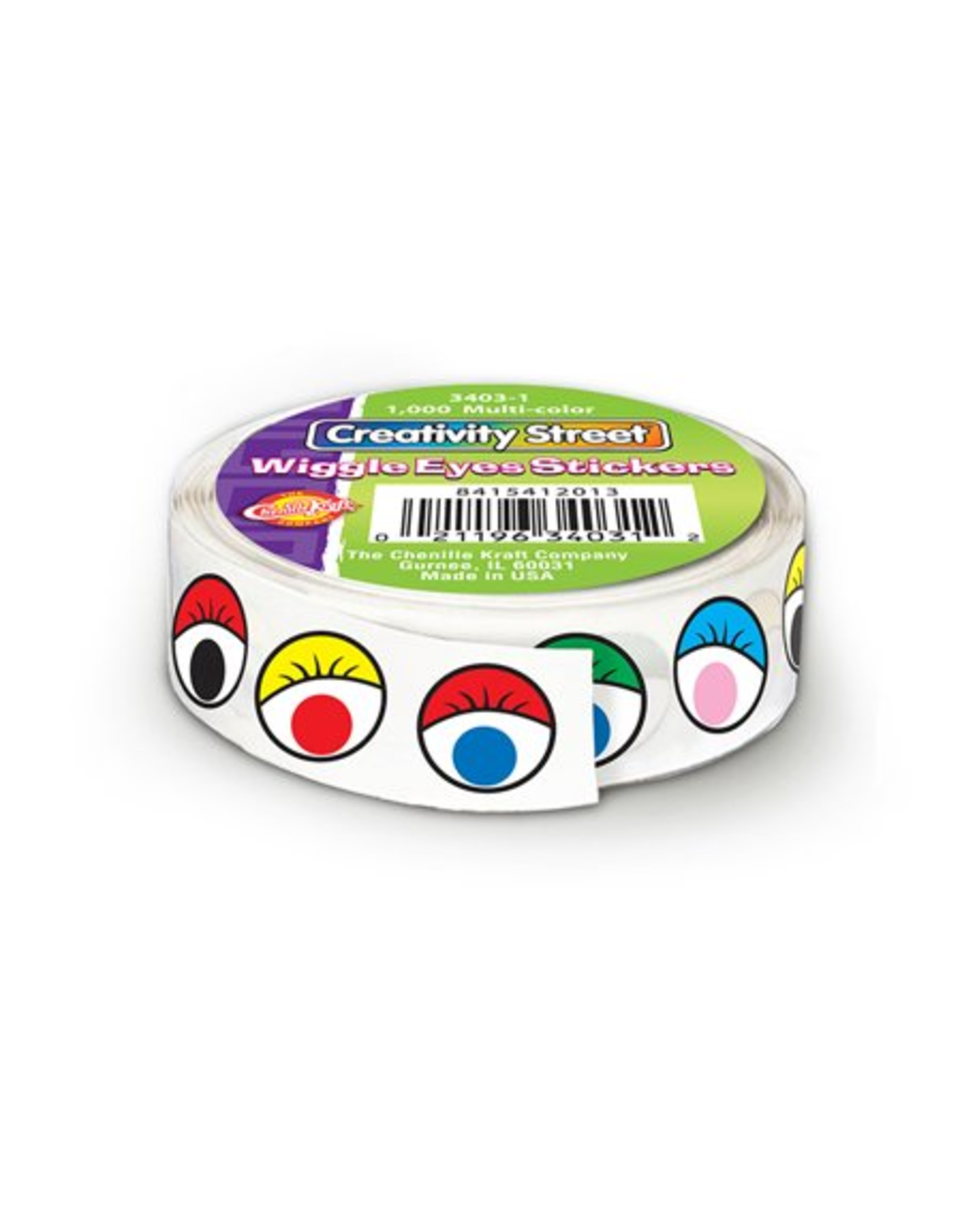 STICKERS: WIGGLE EYES MULTI COLOR