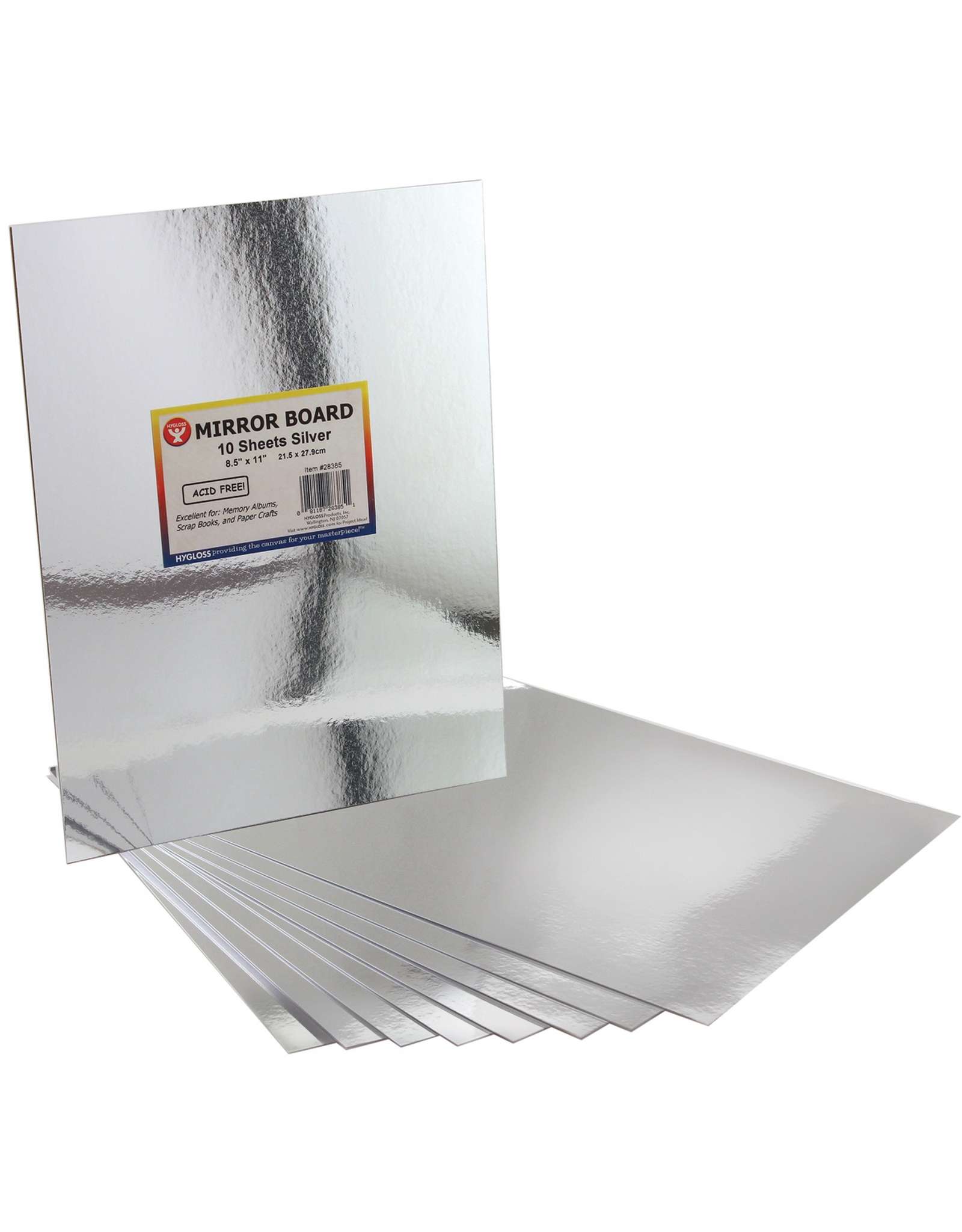 MIRROR BOARD: 8.5" X 11" SILVER 10 PACK