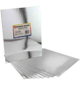 MIRROR BOARD: 8.5" X 11" SILVER 10 PACK