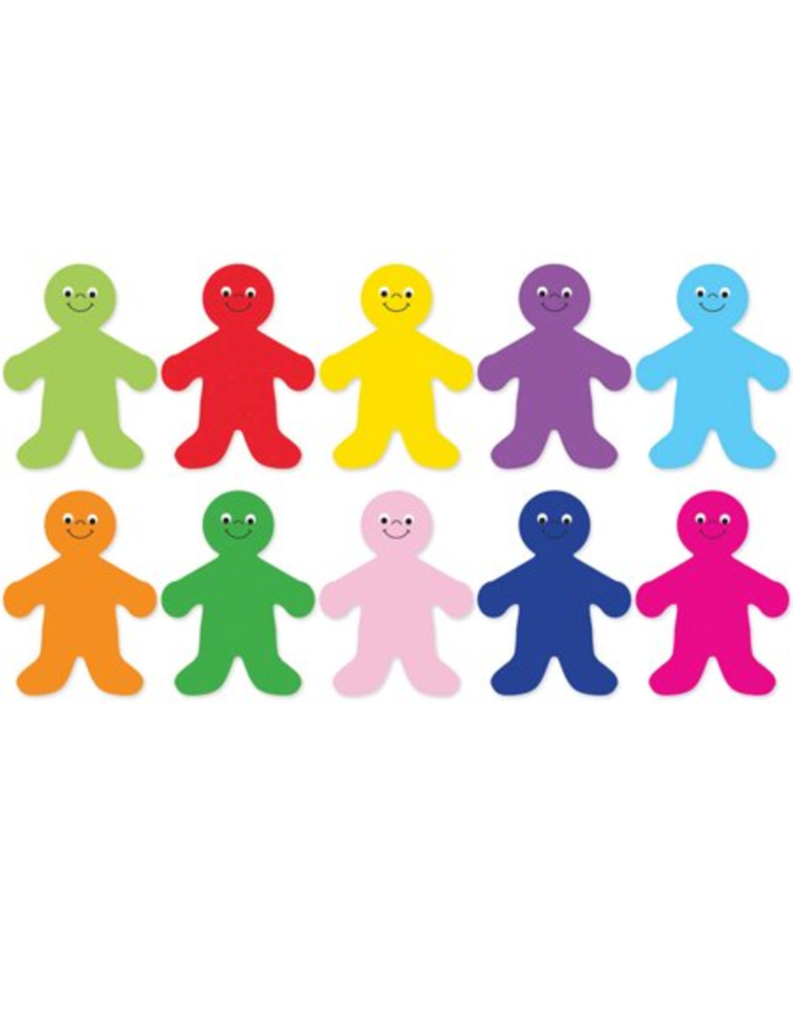 CUT-OUTS:  RAINBOW PEOPLE 7"X5"  30 PACK