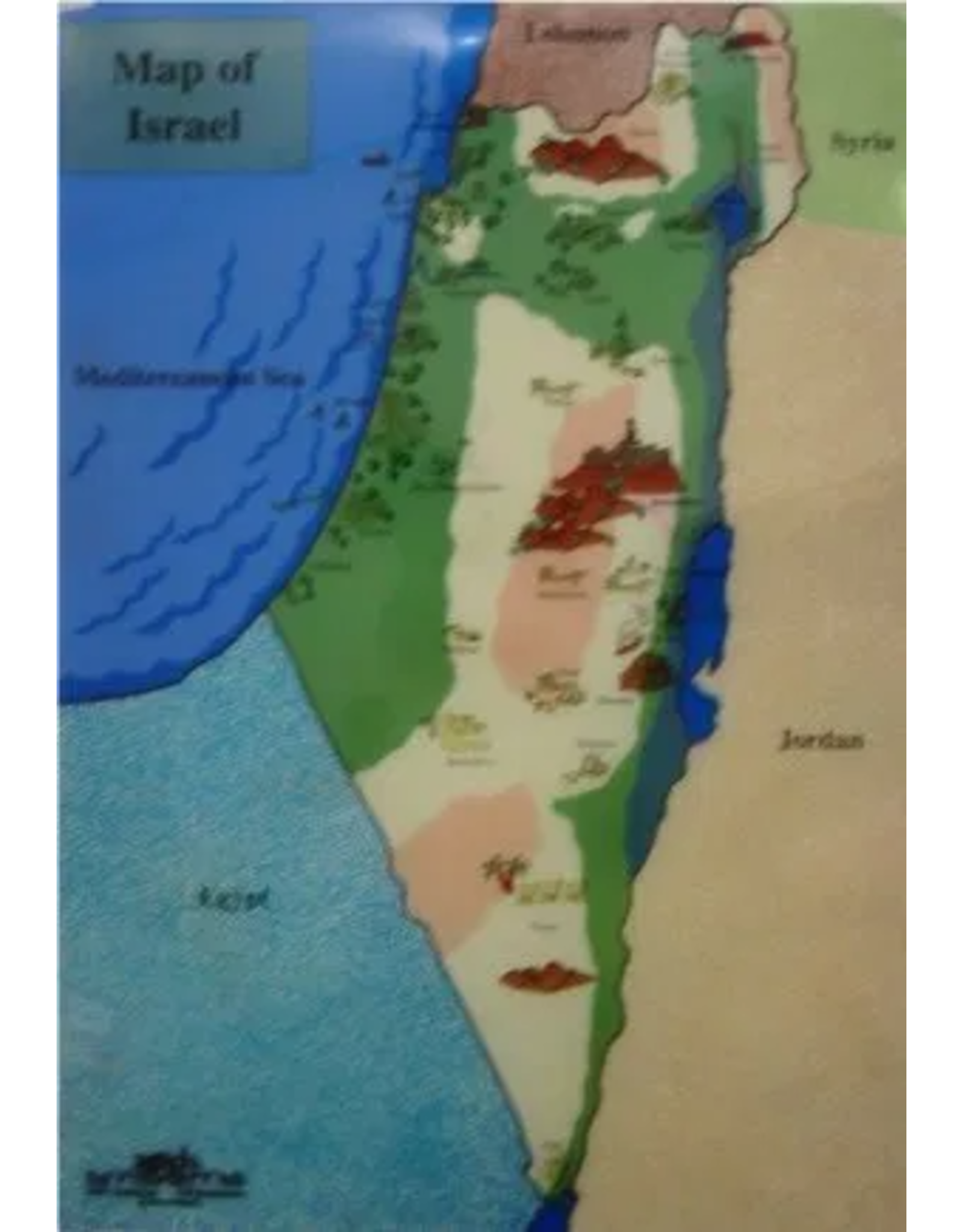Map of Israel - 2 piece Overla