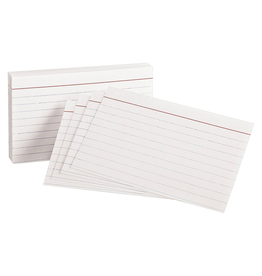 MEAD INDEX CARDS - 3"x5" - RULED WHITE - 100 PACK