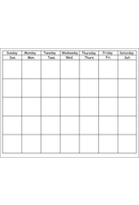 CALENDAR, HORZ: WHITE
