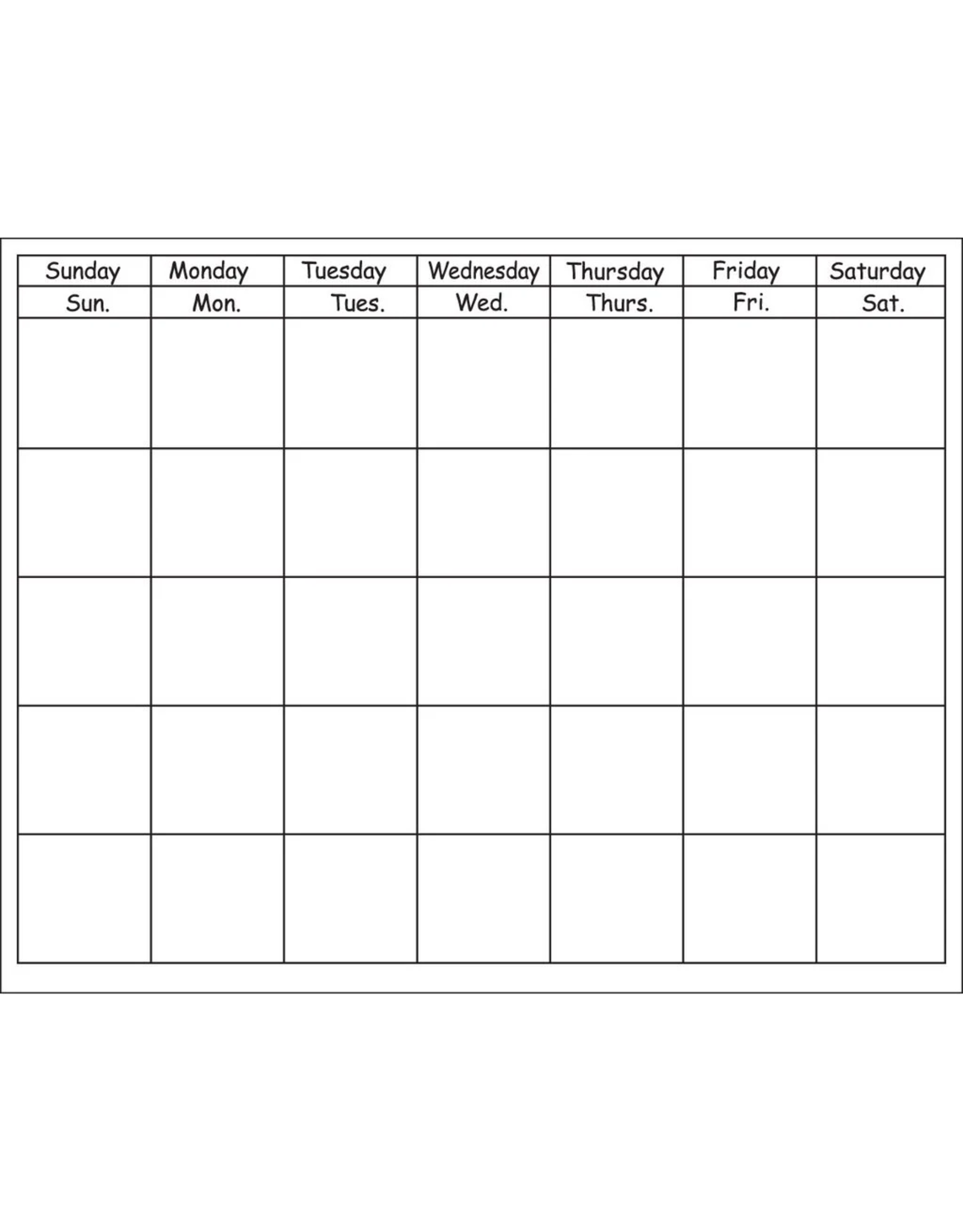 CALENDAR, HORZ: WHITE
