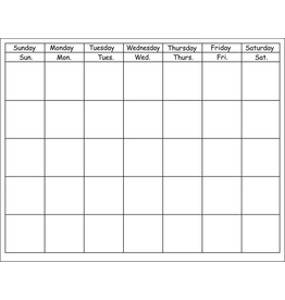 CALENDAR, HORZ: WHITE