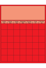 CALENDAR, VERT: RED