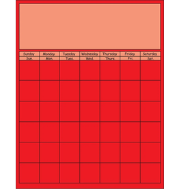 CALENDAR, VERT: RED