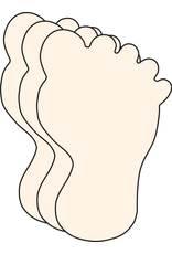 CUT-OUTS: FOOT 3"  MANILA 31 PACK