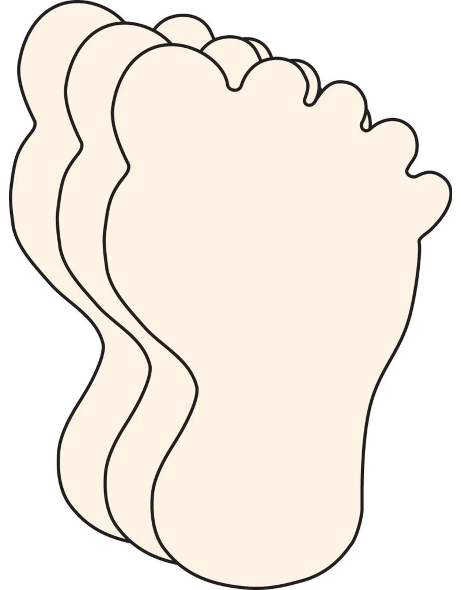 CUT-OUTS: FOOT 3"  MANILA 31 PACK