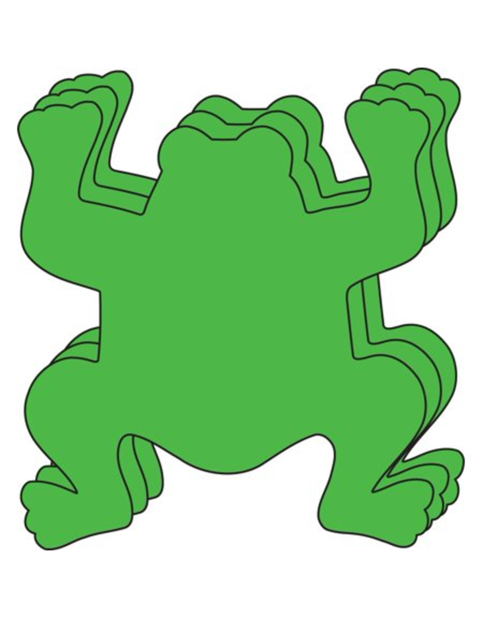 CUT OUT: LARGE FROG 5.5"X5.5"  31 PACK