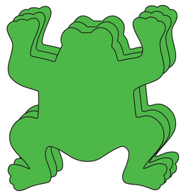 CUT OUT: LARGE FROG 5.5"X5.5"  31 PACK