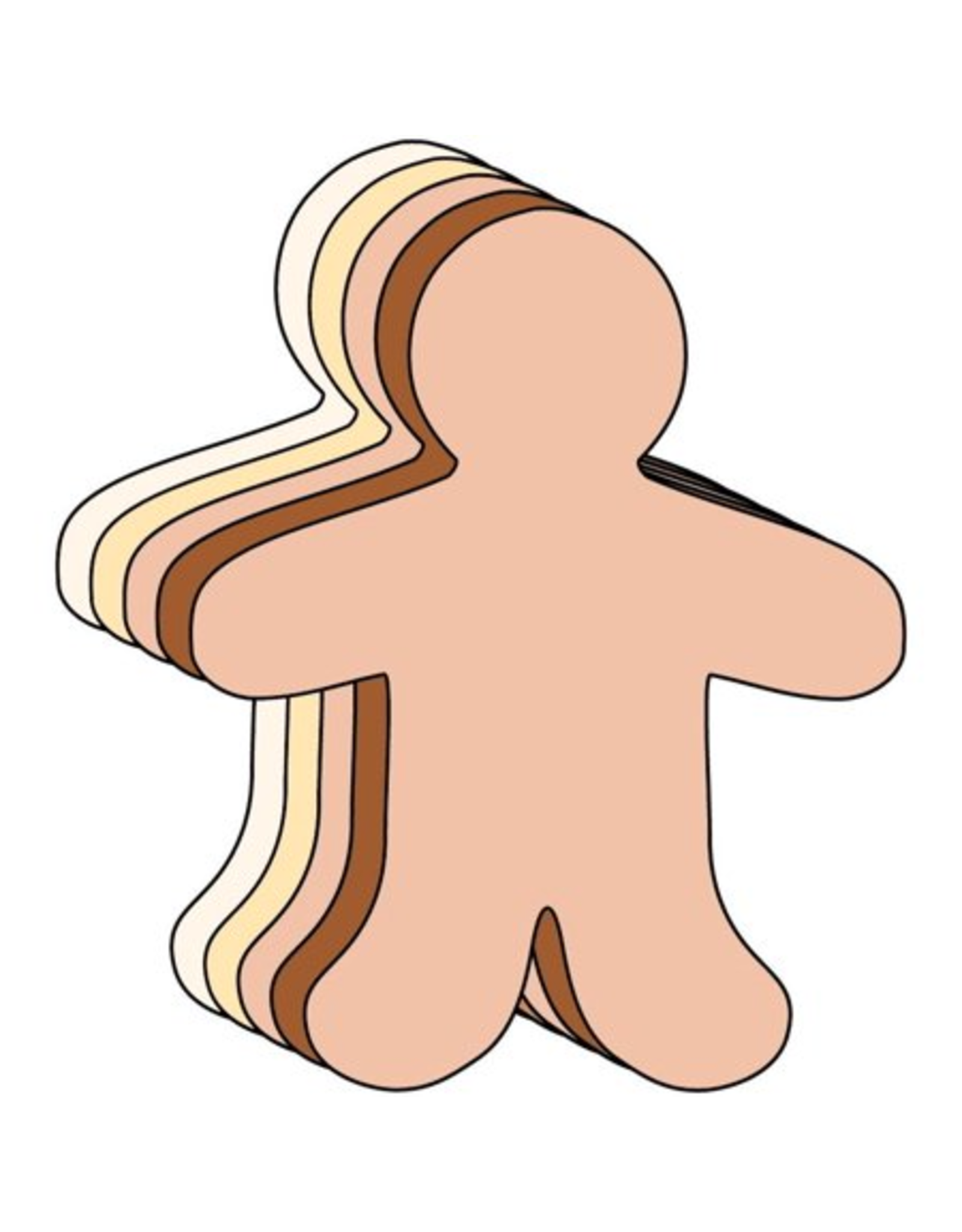 CUT-OUTS: MULTICULTURAL PERSON 5.5" 31 PACK