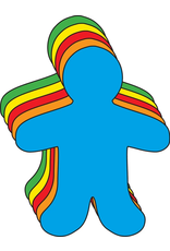 CUT-OUTS:  LARGE PERSON ASSORTED COLORS 5.5" 31 PACK