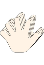 CUT-OUTS: LARGE HAND SINGLE COLOR  5.5" 31 PACK