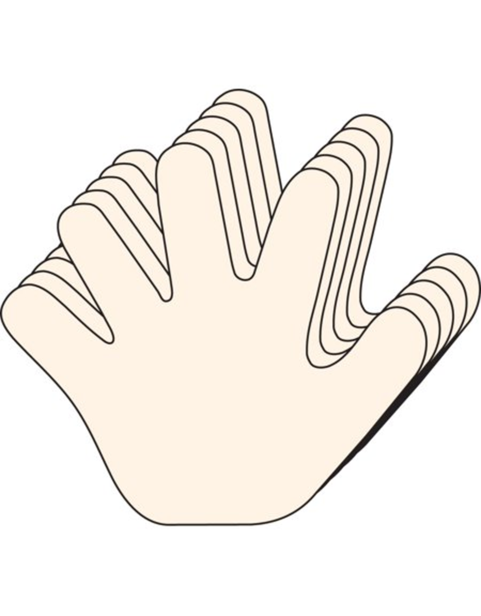 CUT-OUTS: LARGE HAND 5.5" 31 PACK