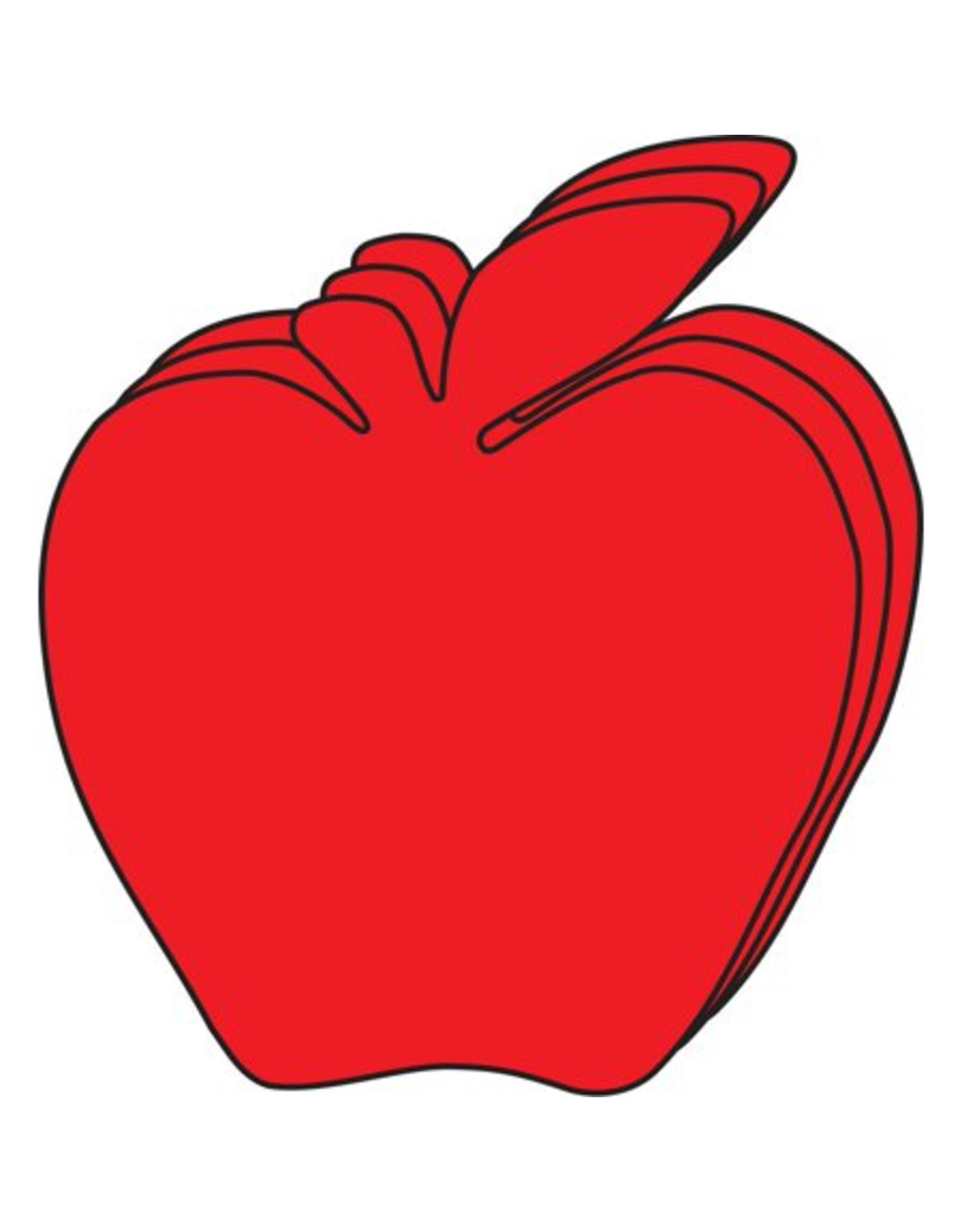 CUT-OUTS: LARGE RED APPLE 5"X5" 31 PACK