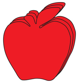 CUT-OUTS: LARGE RED APPLE 5"X5" 31 PACK