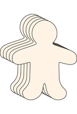 CUT OUTS: LARGE PERSON - MANILA  5.5" 31 PACK