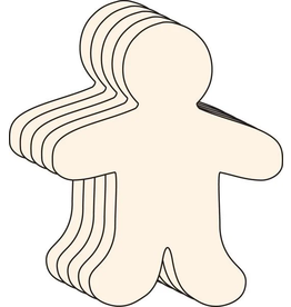 CUT OUTS: LARGE PEOPLE - MANILA  5.5" 31 PACK