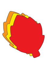 CUT-OUTS: TRI-COLOR LEAF 5" 31 PACK