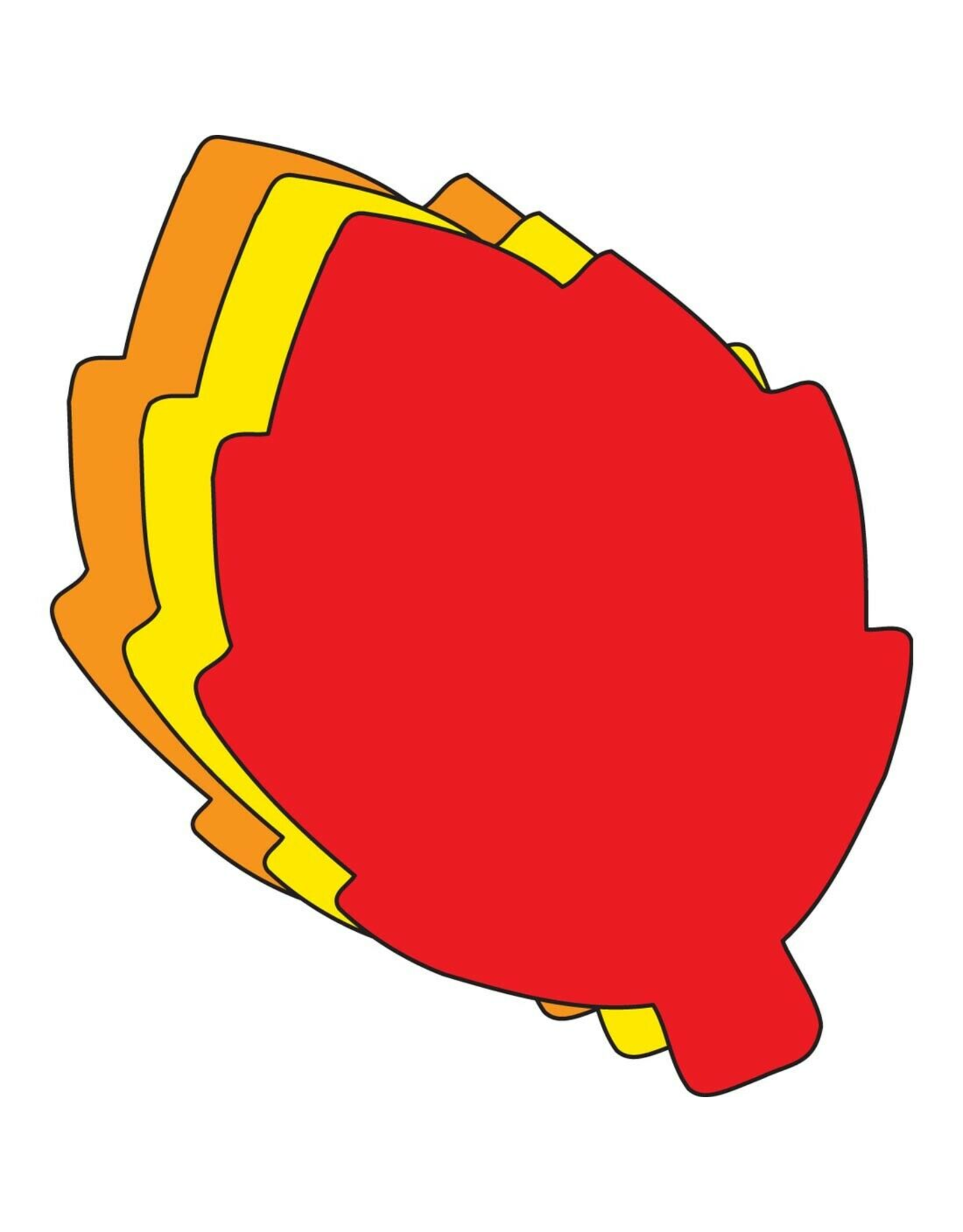CUT-OUTS: TRI-COLOR LEAF 5" 31 PACK