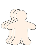 CUT-OUTS: PERSON 3" 31 PACK MANILA