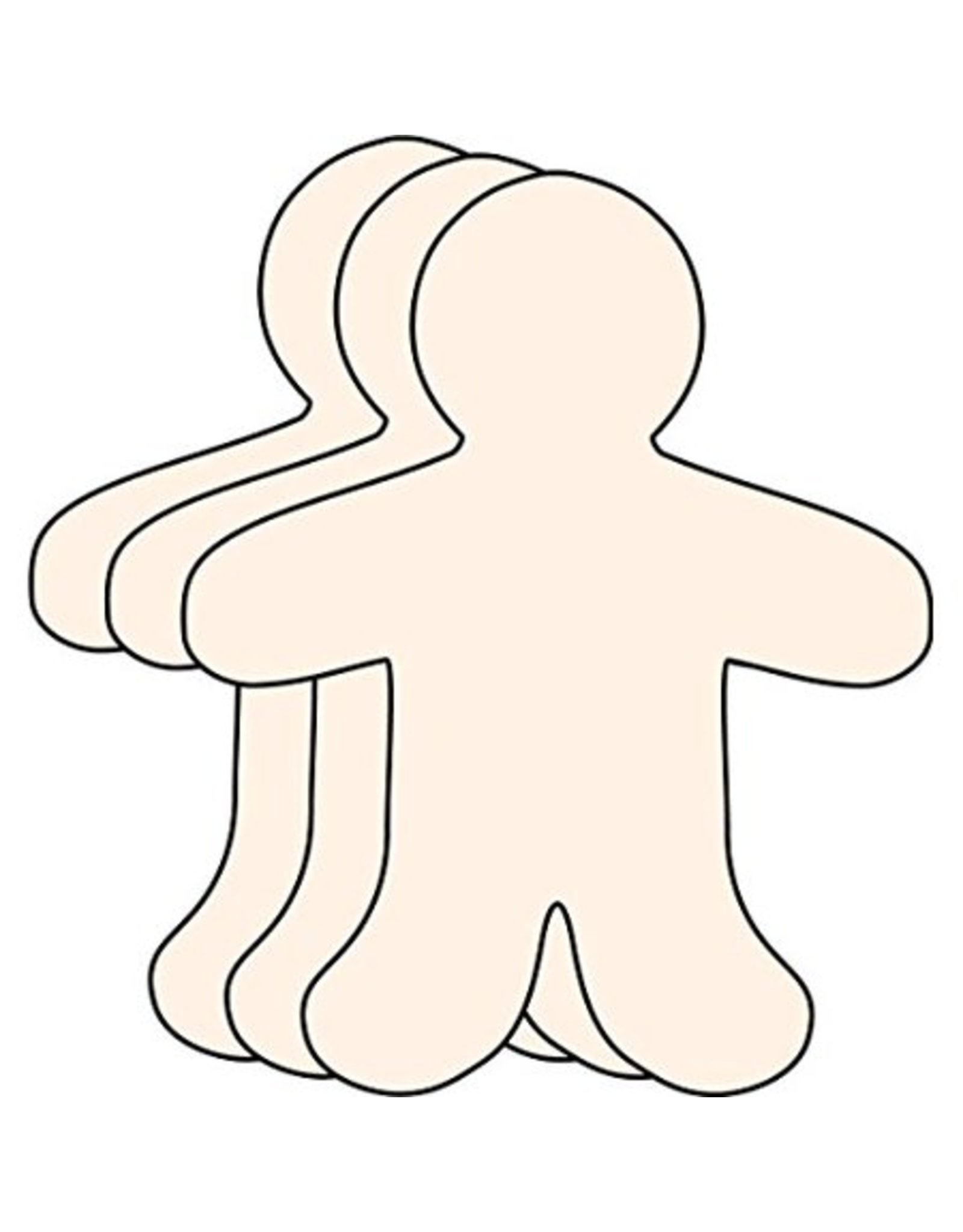 CUT-OUTS: PERSON 3" 31 PACK MANILA